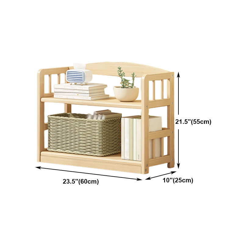 Modernes solides Kiefernholzbuchhandel, natürliche, offene Bücherregal für Wohnzimmer