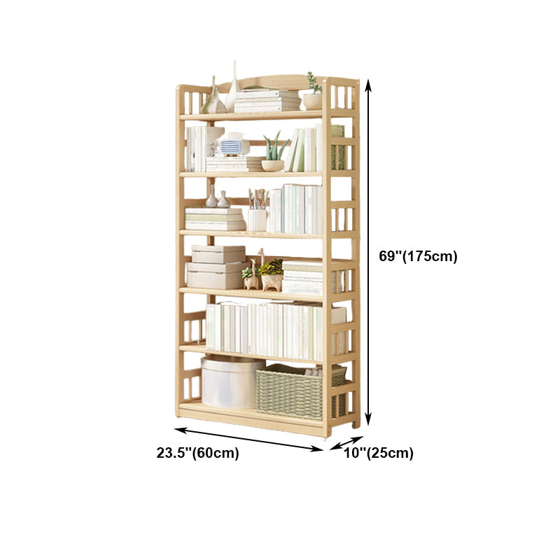 Modernes solides Kiefernholzbuchhandel, natürliche, offene Bücherregal für Wohnzimmer