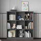 Wooden Standard Bookshelf Modern Closed Back Bookcase for Home Office