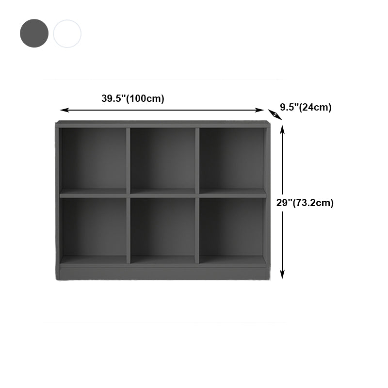 Wooden Standard Bookshelf Modern Closed Back Bookcase for Home Office