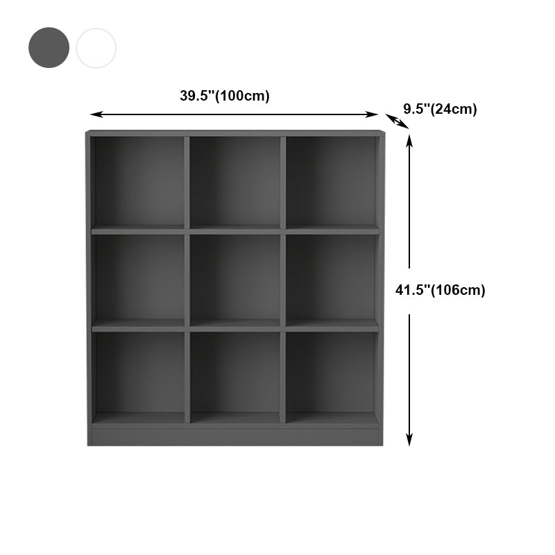 Wooden Standard Bookshelf Modern Closed Back Bookcase for Home Office