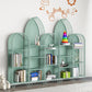 Modern Metal Bookcase Standard Closed Back Vertical Bookshelf for Home