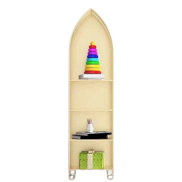 Modern Metal Bookcase Standard Closed Back Vertical Bookshelf for Home