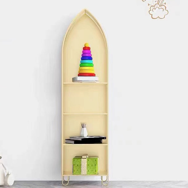 Modern Metal Bookcase Standard Closed Back Vertical Bookshelf for Home