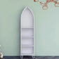 Modern Metal Bookcase Standard Closed Back Vertical Bookshelf for Home