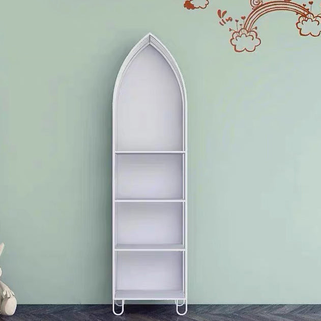 Modern Metal Bookcase Standard Closed Back Vertical Bookshelf for Home