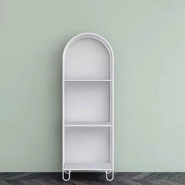Modern Metal Bookcase Standard Closed Back Vertical Bookshelf for Home