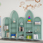 Modern Metal Bookcase Standard Closed Back Vertical Bookshelf for Home