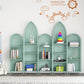 Modern Metal Bookcase Standard Closed Back Vertical Bookshelf for Home