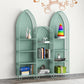 Modern Metal Bookcase Standard Closed Back Vertical Bookshelf for Home