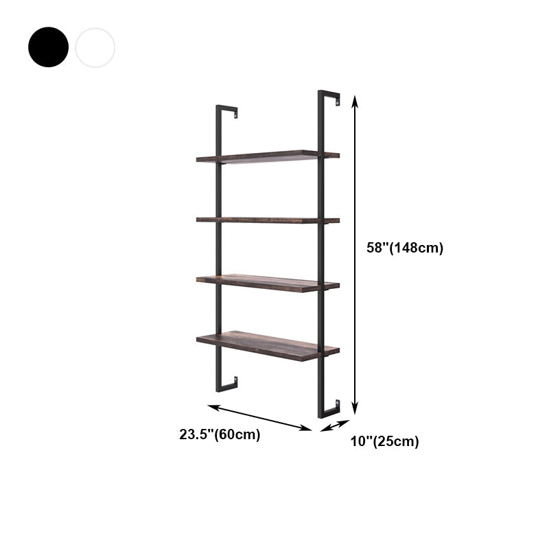 Estantería contemporánea de estantería de estantería montada en la pared cerrada estantería para la oficina en casa