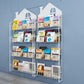 Contemporary Metal Bookcase Wall Mounted Closed Back Bookshelf for Home Office