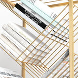 Metal Vertical Geometric Bookcase Contemporary Style Closed Back Shelf Clearhalo 'Bookcases' 'furn' 'furn_bookcases' 'Furniture' 'Office Furniture' 5160021