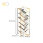 Metal Vertical Geometric Bookcase Contemporary Style Closed Back Shelf Clearhalo 'Bookcases' 'furn' 'furn_bookcases' 'Furniture' 'Office Furniture' 5160027