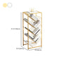 Metal Vertical Geometric Bookcase Contemporary Style Closed Back Shelf Clearhalo 'Bookcases' 'furn' 'furn_bookcases' 'Furniture' 'Office Furniture' 5160028