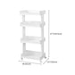 Plastic Geometric Bookcase Contemporary Style Open Back Shelf with Wheels