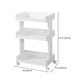Plastic Geometric Bookcase Contemporary Style Open Back Shelf with Wheels