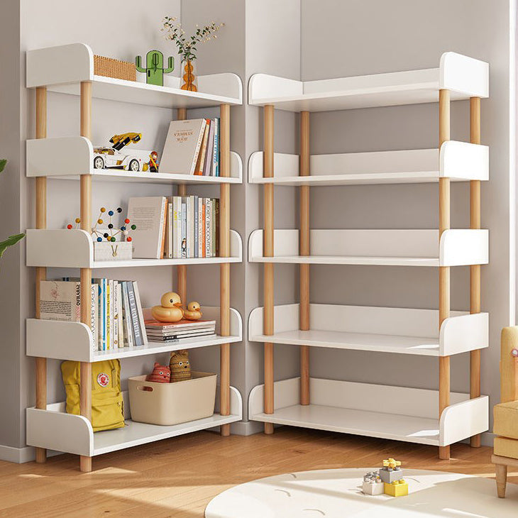Modern Style Etagere Bookshelf Wooden Open Back Bookcase for Home