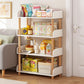 Modern Style Etagere Bookshelf Wooden Open Back Bookcase for Home