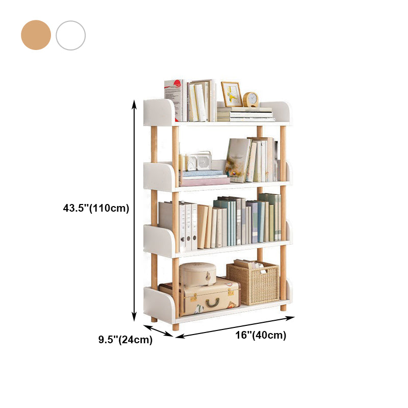 Modern Style Etagere Bookshelf Wooden Open Back Bookcase for Home
