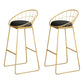 Glam 1/2/3/4/5 Pieces Round Bar Table Set Fixed Table Counter Set for Dining Room Black-Gold 30"H Stools (Set of 2) Clearhalo 'Bar Furniture' 'furn' 'furn_home_bar_bar_sets' 'Furniture' 'Home Bars & Bar Sets' 'home_bar_bar_sets' 'Kitchen & Dining Furniture' 5160985
