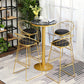 Glam 1/2/3/4/5 Pieces Round Bar Table Set Fixed Table Counter Set for Dining Room Clearhalo 'Bar Furniture' 'furn' 'furn_home_bar_bar_sets' 'Furniture' 'Home Bars & Bar Sets' 'home_bar_bar_sets' 'Kitchen & Dining Furniture' 5160999