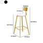 Glam 1/2/3/4/5 Pieces Round Bar Table Set Fixed Table Counter Set for Dining Room Clearhalo 'Bar Furniture' 'furn' 'furn_home_bar_bar_sets' 'Furniture' 'Home Bars & Bar Sets' 'home_bar_bar_sets' 'Kitchen & Dining Furniture' 5161005