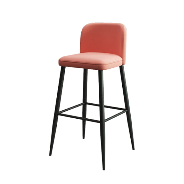 1/4 Pieces Industrial Black Bar Table Set Rectangle Bistro Set with Stone Top Pink 30"H Stool (Single) Clearhalo 'Bar Furniture' 'furn' 'furn_home_bar_bar_sets' 'Furniture' 'Home Bars & Bar Sets' 'home_bar_bar_sets' 'Kitchen & Dining Furniture' 5161173