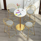 Glam 1/2/5 Pieces Round Bar Table Set Fixed Table Counter Set for Dining Room Clearhalo 'Bar Furniture' 'furn' 'furn_home_bar_bar_sets' 'Furniture' 'Home Bars & Bar Sets' 'home_bar_bar_sets' 'Kitchen & Dining Furniture' 5161190