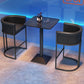 Industrial 1/2/3 Pièces Table de table noire set Round Bistro Set avec des tabourets arrière solides