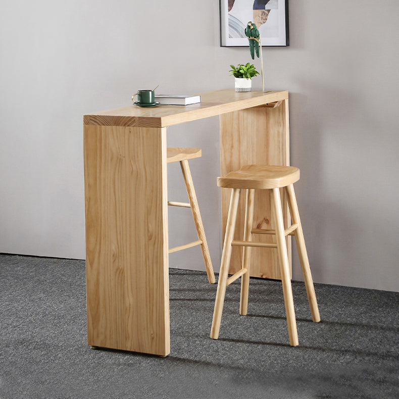 1/3/9 Pièces Rectangle industriel Table de pub ensemble Table de comptoir en bois avec tabourets sans dos