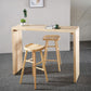 1/3/9 Pièces Rectangle industriel Table de pub ensemble Table de comptoir en bois avec tabourets sans dos