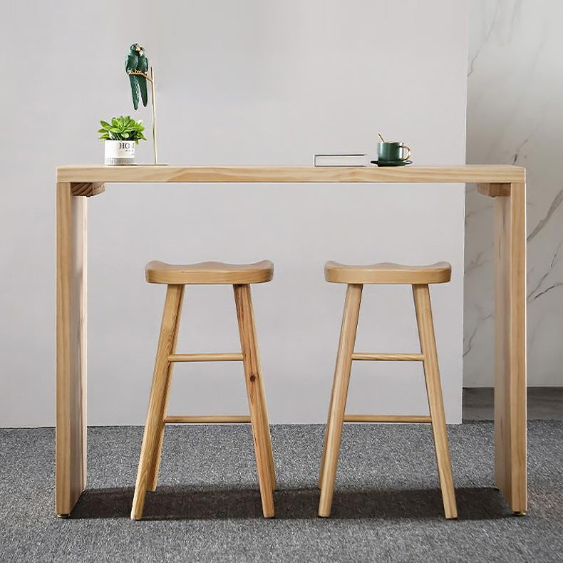 1/3/9 Pièces Rectangle industriel Table de pub ensemble Table de comptoir en bois avec tabourets sans dos