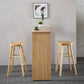 1/3/9 Pièces Rectangle industriel Table de pub ensemble Table de comptoir en bois avec tabourets sans dos