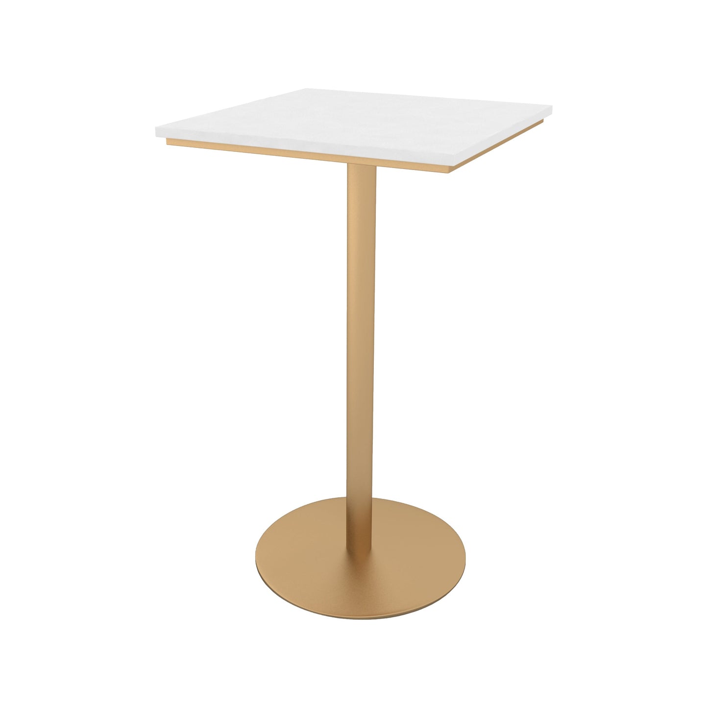 1/2/4 pièces Glam Bar Table Set Rectangle Bistro Ensemble avec haut de pierre blanc