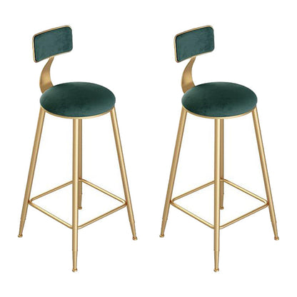 1/2/3 Pieces Glam Iron Bar Table Set Rectangle White Stone Top Bistro Set with Shelf Green 30"H Stools (Set of 2) Clearhalo 'Bar Furniture' 'furn' 'furn_home_bar_bar_sets' 'Furniture' 'Home Bars & Bar Sets' 'home_bar_bar_sets' 'Kitchen & Dining Furniture' 5161623