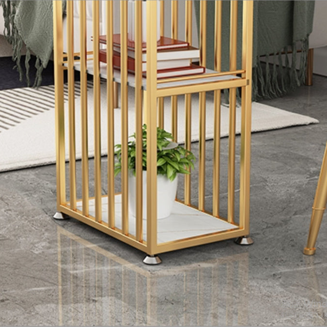 1/2/3 Pieces Glam Iron Bar Table Set Rectangle White Stone Top Bistro Set with Shelf Clearhalo 'Bar Furniture' 'furn' 'furn_home_bar_bar_sets' 'Furniture' 'Home Bars & Bar Sets' 'home_bar_bar_sets' 'Kitchen & Dining Furniture' 5161628