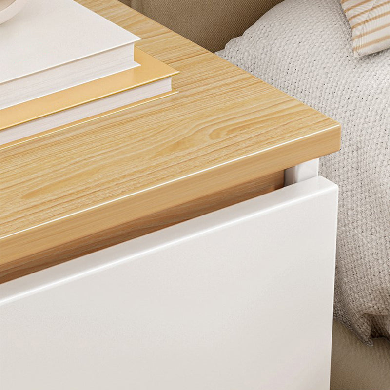 15.7 "/23.6" lang nachtkastje vaste kleur houten nachtstandaard met laden