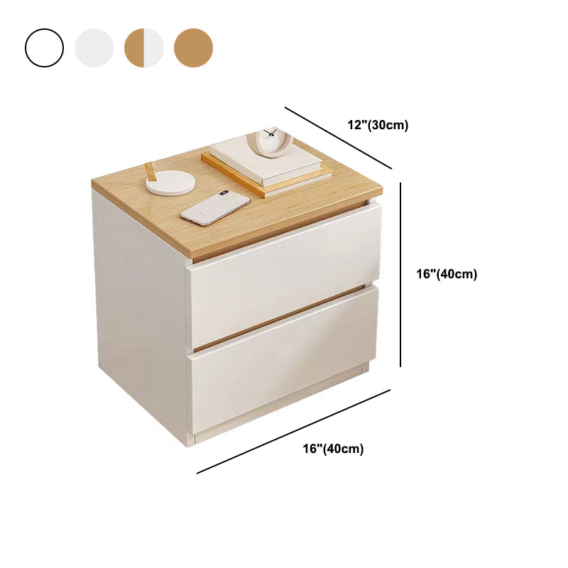 15.7 "/23.6" lang nachtkastje vaste kleur houten nachtstandaard met laden