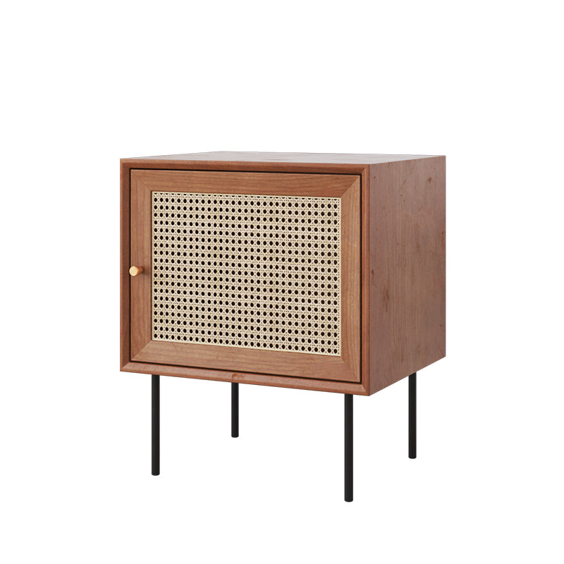 ソリッドウッドベッドサイドテーブル、保管付きの現代的なナイトスタンド