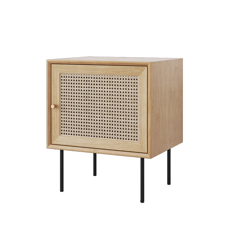 ソリッドウッドベッドサイドテーブル、保管付きの現代的なナイトスタンド