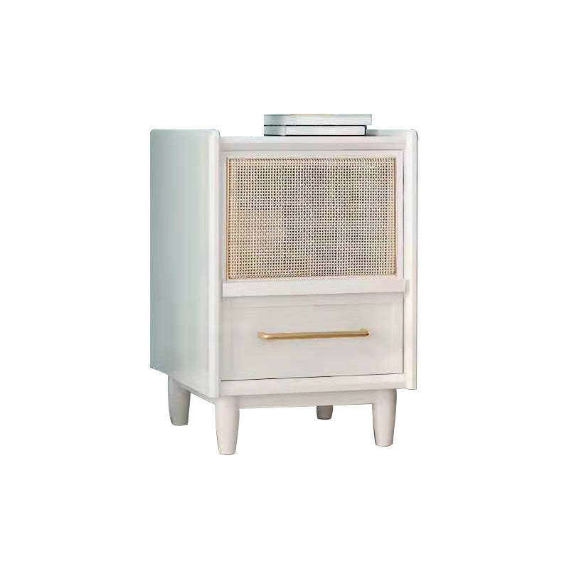 19.6 "/21.6" de alto soporte de madera en stand de noche moderna blanca / negra