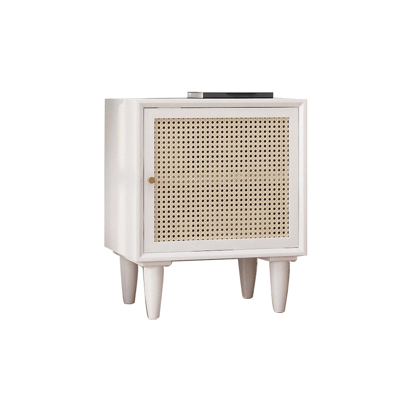 19.6 "/21.6" de alto soporte de madera en stand de noche moderna blanca / negra