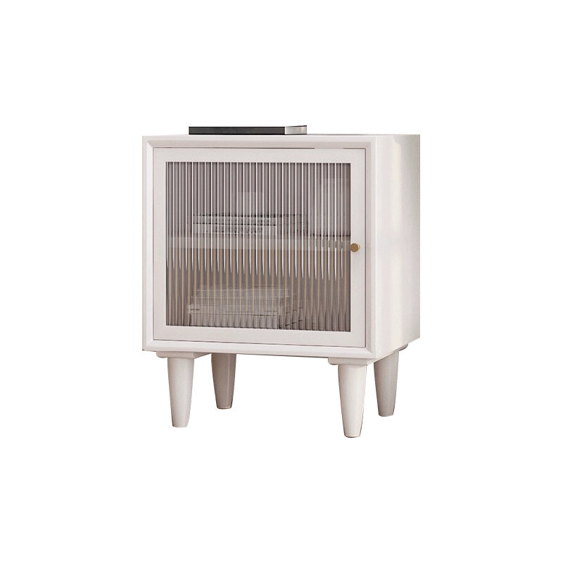 19.6 "/21.6" de alto soporte de madera en stand de noche moderna blanca / negra