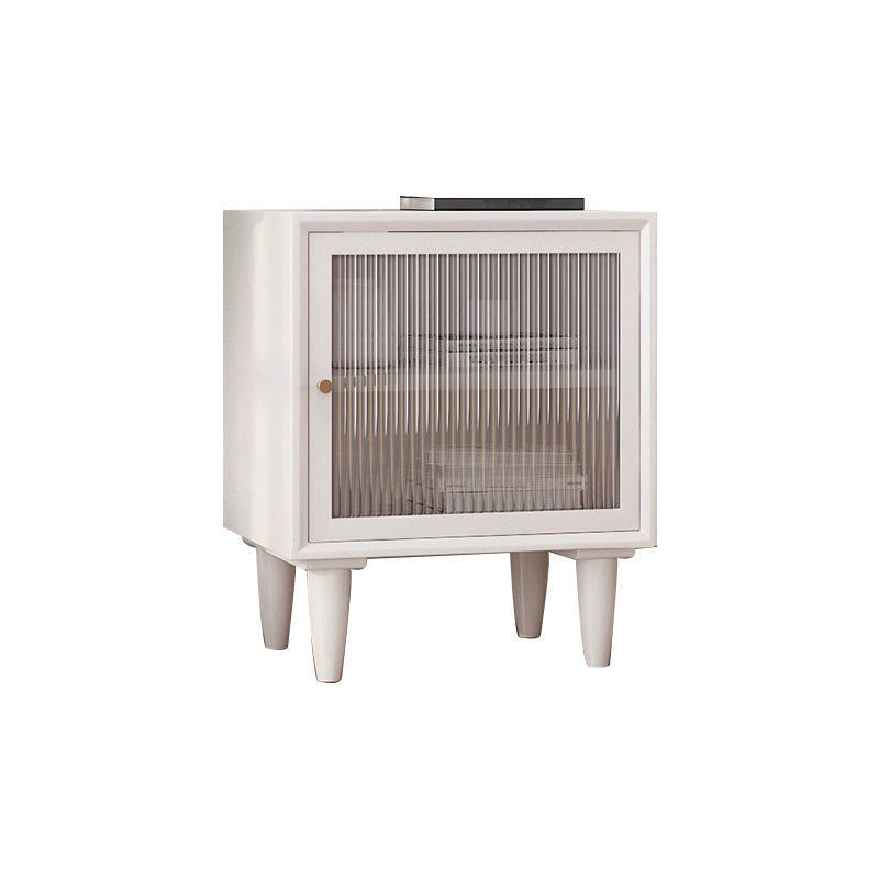 19.6 "/21.6" de alto soporte de madera en stand de noche moderna blanca / negra