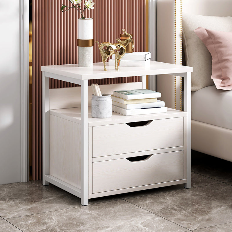 19,6 "Table de nuit en bois de haut stand de nuit moderne avec tiroirs et étagère