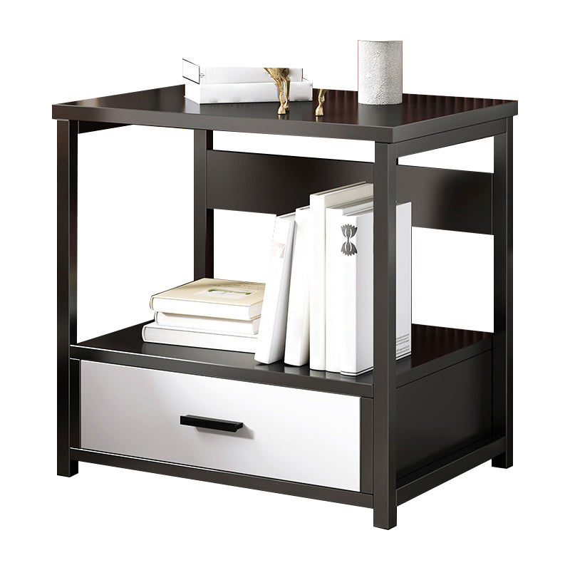 19.6 "引き出しと棚付きの高さの木製ナイトスタンドモダンナイトスタンド