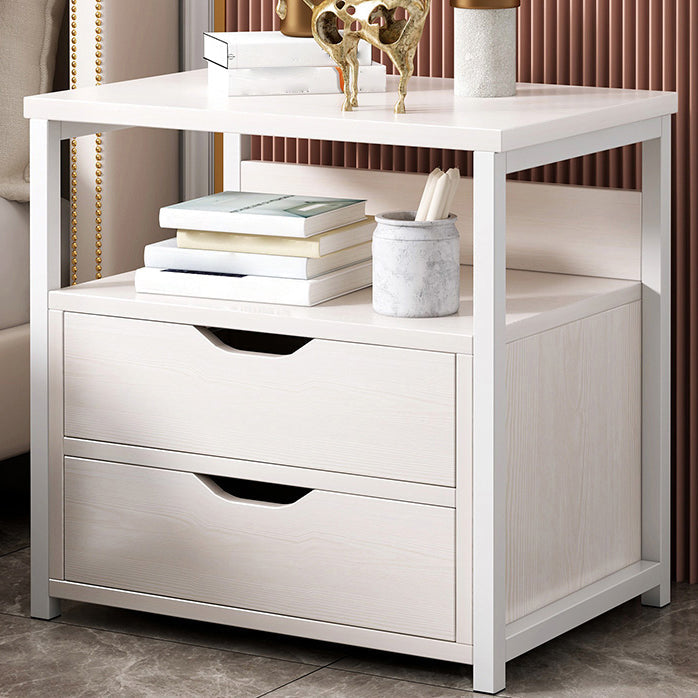 19.6 "引き出しと棚付きの高さの木製ナイトスタンドモダンナイトスタンド