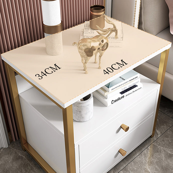 19,6 "Table de nuit en bois de haut stand de nuit moderne avec tiroirs et étagère