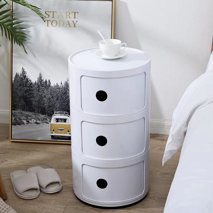 Plastic Nightstand Or End Table, Modern 2/3/4-Door Bedside Cabinet Clearhalo 'Bedroom Furniture' 'furn' 'furn_night_stand' 'Furniture' 'night_stand' 'Nightstands' 5161865